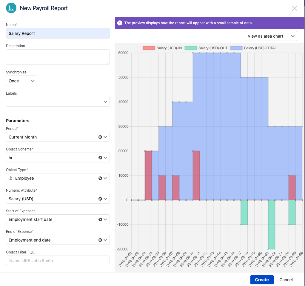 Final custom report in an Asset app