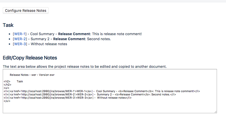 Release Notes Example